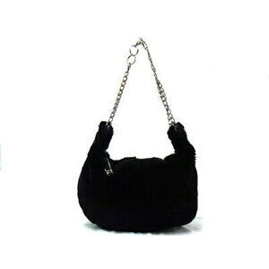 Chanel Lapin Fur Shoulder Bag ChainBlack